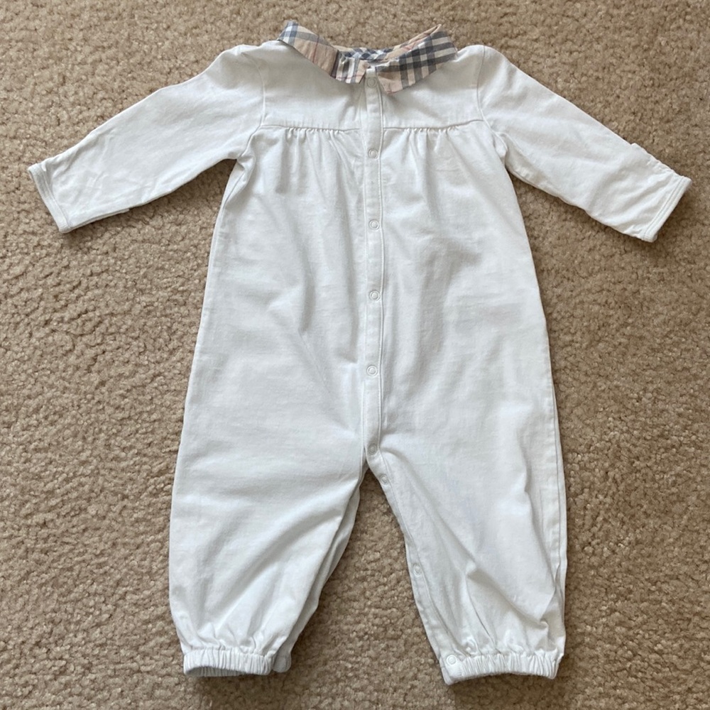 Gently used - Burberry romper - size - 3 months